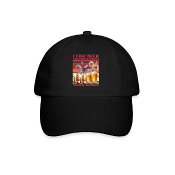 I Like Beer and Horse Riding and Rye Bourbon - Baseball Cap - black/black - Front
