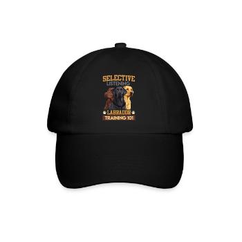 Labrador drôle LABRADORS À L’ÉCOUTE SÉLECTIVE - Casquette classique - noir/noir - Devant