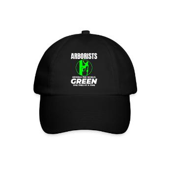 Baumpfleger Baumchirurg Kletterer Klettertrimmer - Baseballkappe - Schwarz/Schwarz - Vorne