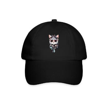 Cute Cat Mom Cat Lover Mom Style - Baseball Cap - black/black - Front