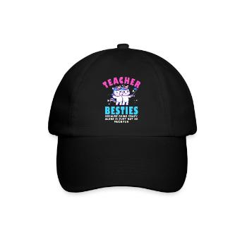 Teacher Besties Because Going Crazy - Baseball Cap - black/black - Front
