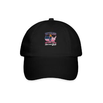 Patriotic Lineman Wires, Poles, and American Souls - Baseball Cap - black/black - Front