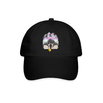 Mountain Castle Swans Love Heart Saint-Valentin - Casquette classique - noir/noir - Devant