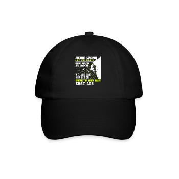 Klettern bouldern lustiges Motiv Kletterer - Baseballkappe - Schwarz/Schwarz - Vorne