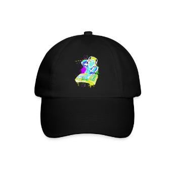 DJ Monkey Music Party Fun Sunglasses Fun Dancing C - Baseball Cap - black/black - Front