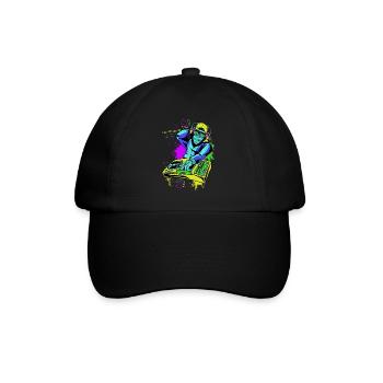 DJ Monkey Music Party Fun Sunglasses Dance Party M - Baseball Cap - black/black - Front