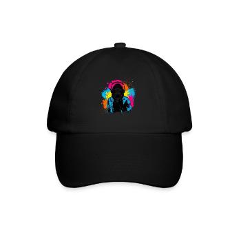 DJ Monkey Music Party Fun Sunglasses Fun Dancing C - Baseball Cap - black/black - Front