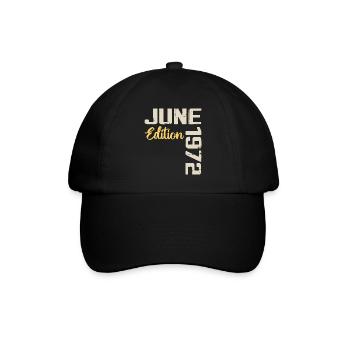 Né(e) en Juin 1972 Cadeau Juin 1972 Anniversaire - Casquette classique - noir/noir - Devant