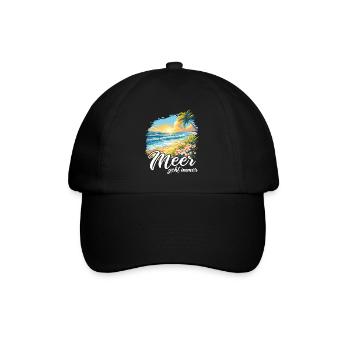 The sea always goes on holiday trips - Baseball Cap - black/black - Front