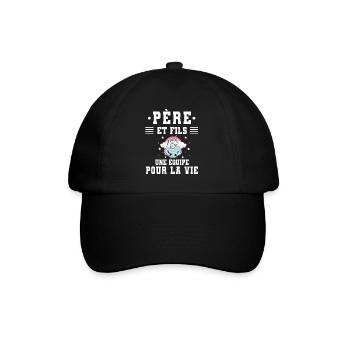Father Son Unicorn Gift Dad - Baseball Cap - black/black - Front