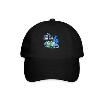 4e anniversaire Police Police voiture 4 ans - Casquette classique - noir/noir - Devant