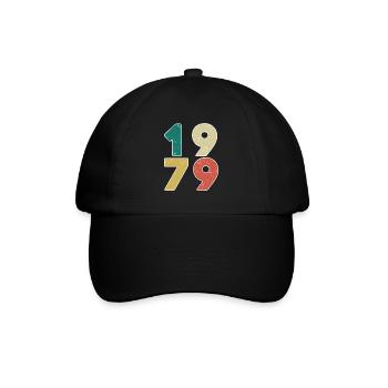 1979 - Jahrgang 1979 - Baujahr 1979 - Baseballkappe - Schwarz/Schwarz - Vorne