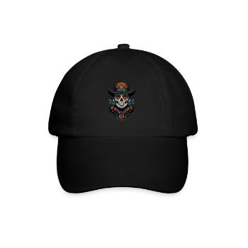 Dia De Muertos Mexico Sugar Skull Skull Design - Casquette classique - noir/noir - Devant