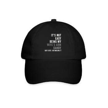 Ce n’est pas facile d’être le bonbon du bras de ma femme - Casquette classique - noir/noir - Devant