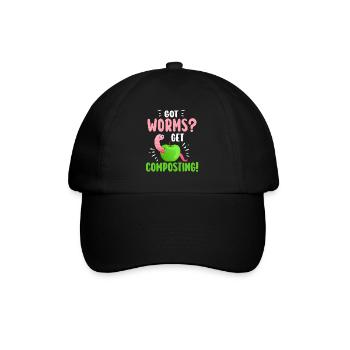 Vermicompost Fermier Vermicompost Mignon Hommes Femmes - Casquette classique - noir/noir - Devant
