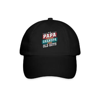 Papa Weil Opa Für Alte Herren Ist - Baseballkappe - Schwarz/Schwarz - Vorne