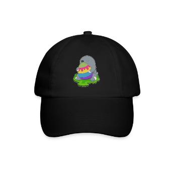 Maulwurf Ostern Osterei - Baseballkappe - Schwarz/Schwarz - Vorne
