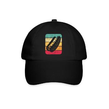 Hot Dog Adulte Rétro Vintage - Casquette classique - noir/noir - Devant
