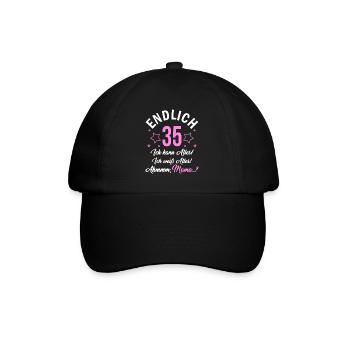 Finally 35 I can do everything I know everything - Baseball Cap - black/black - Front