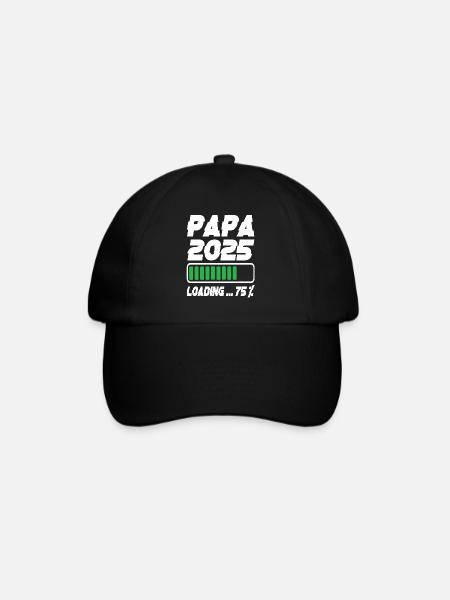 Papa 2025 Loading - Baseballkappe - Schwarz/Schwarz