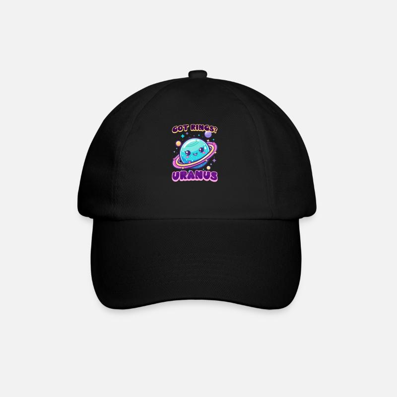 Uranus hat Ringe? Uranus hat welche! - Baseballkappe - Schwarz/Schwarz