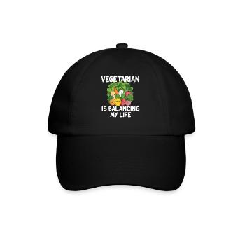 Vegetarian Balancing My Life - Baseball Cap - black/black - Front