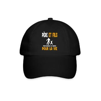 danse père et fils partenaire vie papa - Casquette classique - noir/noir - Devant