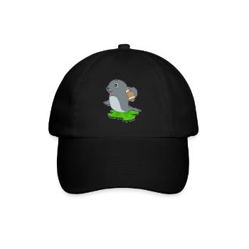 Seal American Football Sports - Baseball Cap - black/black - Front