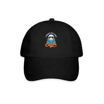 Drôle d’amateur de yoga Panda Créer mon propre calme - Casquette classique - noir/noir - Devant