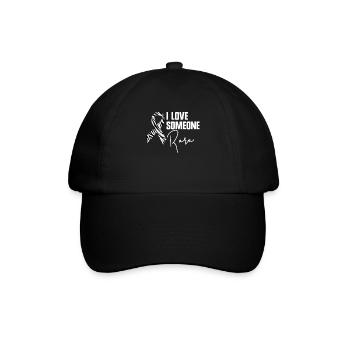 Ich liebe jemanden, seltene Zebraband-seltene Kran - Baseballkappe - Schwarz/Schwarz - Vorne