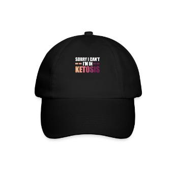 Malheureusement, je ne peux pas, je suis en cétose. - Casquette classique - noir/noir - Devant