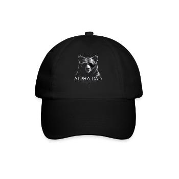 Alpha Dad Lustiger Vater Perfekter Style - Baseballkappe - Schwarz/Schwarz - Vorne