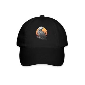 Graupapageien Graupapagei - Baseballkappe - Schwarz/Schwarz - Vorne