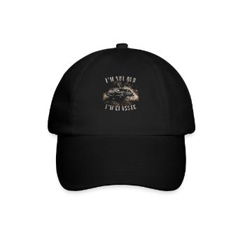 Ich bin nicht alt, ich bin klassisch - Baseballkappe - Schwarz/Schwarz - Vorne