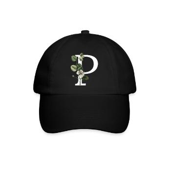 lettre p botanique vert - Casquette classique - noir/noir - Devant