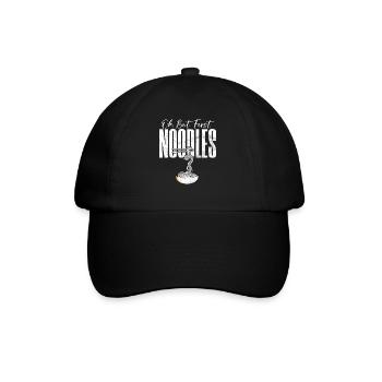 Noodle Lover Gifts - Baseballkappe - Schwarz/Schwarz - Vorne
