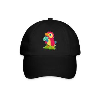 Éventail de main de perroquet - Casquette classique - noir/noir - Devant