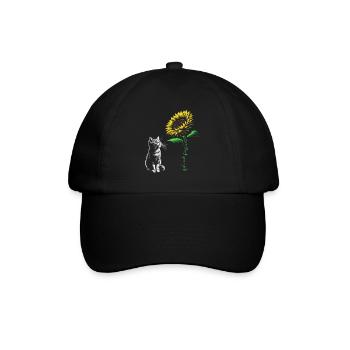 Best Cat Papa Ever - Baseballkappe - Schwarz/Schwarz - Vorne