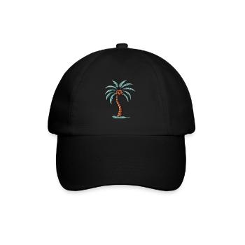 Icône de palmier - Casquette classique - noir/noir - Devant