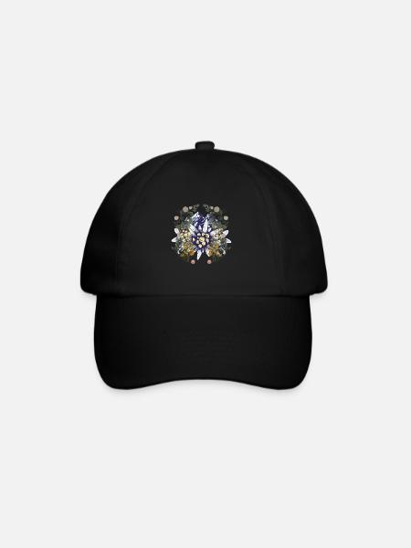 Alpen Gebirge Berge Natur Blumen Naturliebhaber - Baseballkappe - Schwarz/Schwarz
