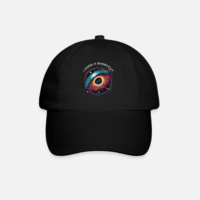 Wormhole Abbreviation Astrophysics Time Travel Spacetime - Baseball Cap - black/black