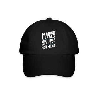 Ultra Running Ultramarathon Runner Marathoner - Baseball Cap - black/black - Front