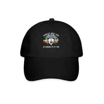World Best Dog Dad Siberian Husky Funny - Baseball Cap - black/black - Front