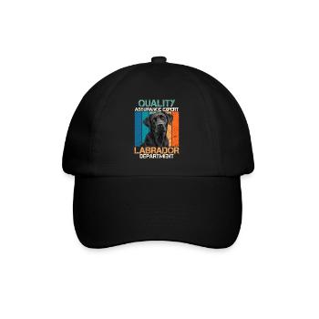 Chien Labrador QUALITÉ LABRADOR DÉPARTEMENT Drôle - Casquette classique - noir/noir - Devant