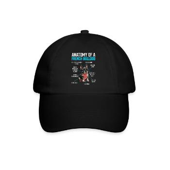 Anatomy of a French Bulldog - Baseball Cap - black/black - Front