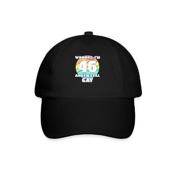 Funny Gay Pride - 46th Birthday 46 BDay Lesbian - Baseball Cap - black/black - Front