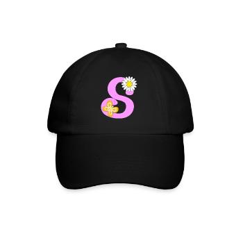Lettre S - Casquette classique - noir/noir - Devant