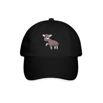 Okapi forest giraffe motif - Baseball Cap - black/black - Front