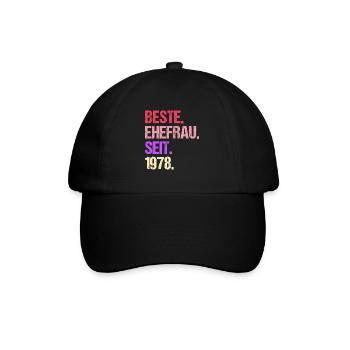 Meilleure épouse de la Saint-Valentin depuis 1978 - Casquette classique - noir/noir - Devant