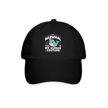 Narwhal Lover Unicorn Of The Sea Animal Narwhale - Baseball Cap - black/black - Front